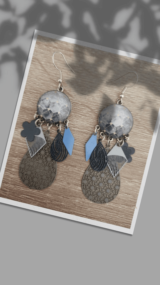 Boucles cabochon 177